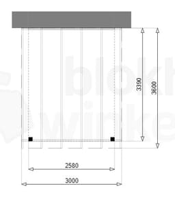 Aanbouw veranda Outback Geïmpregneerde Aanbouw Veranda 300x360 - Outback - OAV300x360 - 300x360