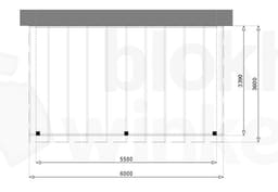 Aanbouw veranda Outback Geïmpregneerde Aanbouw Veranda 600x360 - Outback - OAV600x360 - 600x360