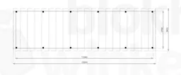 vrijstaande veranda Outback Geïmpregneerde Vrijstaande Veranda 1200x360 - Outback - OVV1200x360 - 1200x360
