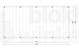 vrijstaande veranda Outback Geïmpregneerde Vrijstaande Veranda 1200x600 - Outback - OVV1200x600 - 1200x600