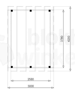 vrijstaande veranda Outback Geïmpregneerde Vrijstaande Veranda 300x420 - Outback - OVV300x420 - 300x420