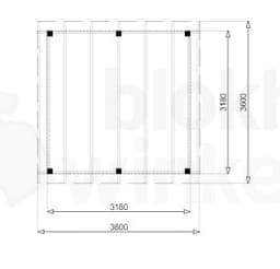 vrijstaande veranda Outback Geïmpregneerde Vrijstaande Veranda 360x360 - Outback - OVV360x360 - 360x360
