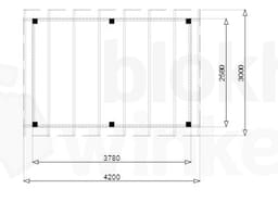 vrijstaande veranda Outback Geïmpregneerde Vrijstaande Veranda 420x300 - Outback - OVV420x300 - 420x300