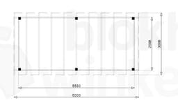 vrijstaande veranda Outback Geïmpregneerde Vrijstaande Veranda 600x300 - Outback - OVV600x300 - 600x300