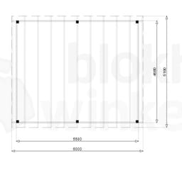 vrijstaande veranda Outback Geïmpregneerde Vrijstaande Veranda 600x510 - Outback - OVV600x510 - 600x510