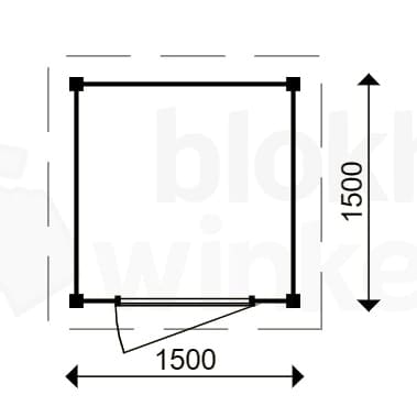 actie blokhut plat dak Oxfordshire 150x150 - ProWood - PWO150150 - 150x150 actie blokhut plat dak Oxfordshire 150x150 - ProWood - PWO150150 - 150x150
