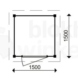 actie blokhut plat dak Oxfordshire 150x150 - ProWood - PWO150150 - 150x150