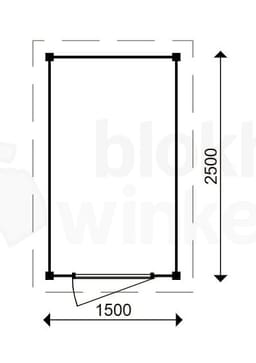 actie blokhut plat dak Oxfordshire 150x250 - ProWood - PWO150250 - 150x250