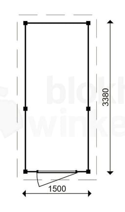 actie blokhut plat dak Oxfordshire 150x338 geïmpregneerd - ProWood - PWO150338-DI - 150x338