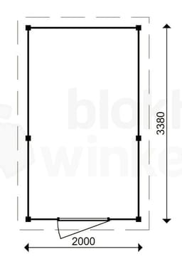 actie blokhut plat dak Oxfordshire 200x338 - ProWood - PWO200338 - 200x338