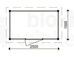 actie blokhut plat dak Oxfordshire 250x150 geïmpregneerd - ProWood - PWO250150-DI - 250x150