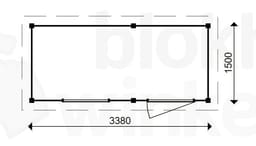 actie blokhut plat dak Oxfordshire 338x150 - ProWood - PWO338150 - 338x150