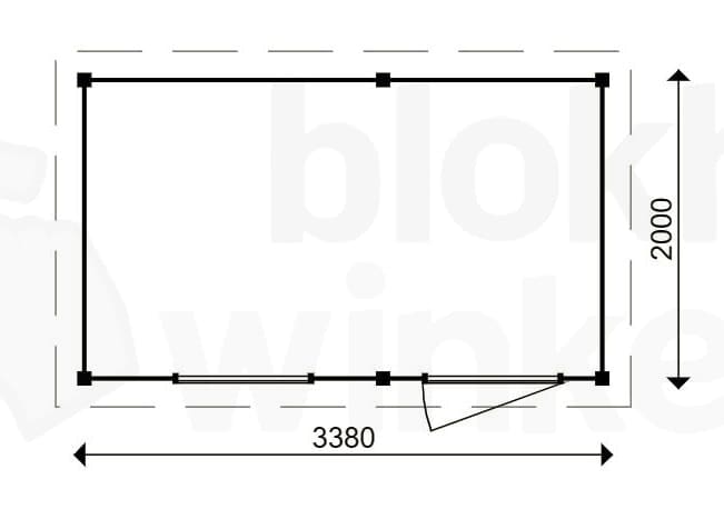 actie blokhut plat dak Oxfordshire 338x200 geïmpregneerd - ProWood - PWO338200-DI - 338x200 actie blokhut plat dak Oxfordshire 338x200 geïmpregneerd - ProWood - PWO338200-DI - 338x200