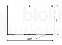 actie blokhut plat dak Oxfordshire 388x250 - ProWood - PWO388250 - 388x250