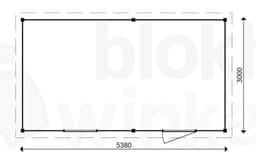 actie blokhut plat dak Oxfordshire 538x300 geïmpregneerd - ProWood - PWO538300-DI - 538x300
