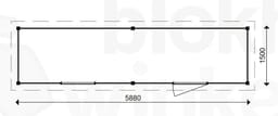 actie blokhut plat dak Oxfordshire 588x150 - ProWood - PWO588150 - 588x150