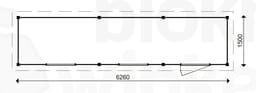actie blokhut plat dak Oxfordshire 626x150 - ProWood - PWO626150 - 626x150