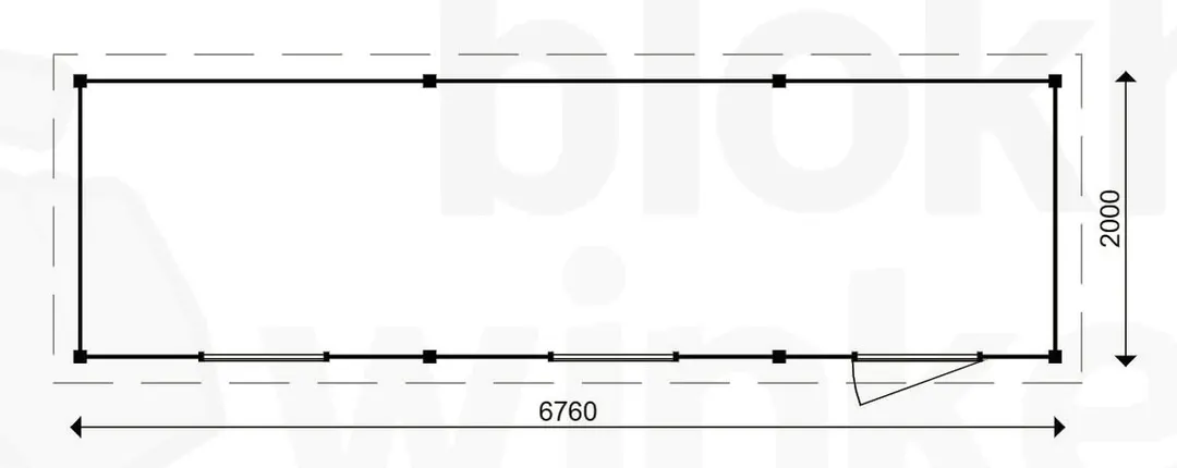 actie blokhut plat dak Oxfordshire 676x200 geïmpregneerd - ProWood - PWO676200-DI - 676x200 actie blokhut plat dak Oxfordshire 676x200 geïmpregneerd - ProWood - PWO676200-DI - 676x200