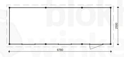 actie blokhut plat dak Oxfordshire 676x250 geïmpregneerd - ProWood - PWO676250-DI - 676x250