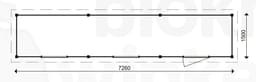 actie blokhut plat dak Oxfordshire 726x150 geïmpregneerd - ProWood - PWO726150-DI - 726x150
