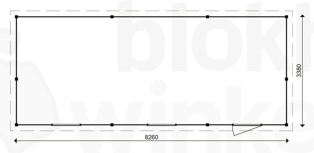 actie blokhut plat dak Oxfordshire 826x338 geïmpregneerd - ProWood - PWO826338-DI - 826x338 actie blokhut plat dak Oxfordshire 826x338 geïmpregneerd - ProWood - PWO826338-DI - 826x338