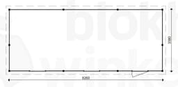 actie blokhut plat dak Oxfordshire 826x338 geïmpregneerd - ProWood - PWO826338-DI - 826x338