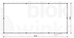actie blokhut plat dak Oxfordshire 826x388 geïmpregneerd - ProWood - PWO826388-DI - 826x388