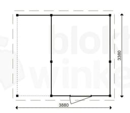 actie blokhut plat dak Oxfordshire Lounge 250x338 - ProWood - PWOLO250338 - 250x338