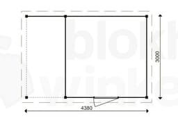 actie blokhut plat dak Oxfordshire Lounge 300x300 - ProWood - PWOLO300300 - 300x300