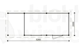 actie blokhut plat dak Oxfordshire Lounge 388x200 - ProWood - PWOLO388200 - 388x200