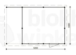 actie blokhut plat dak Oxfordshire Lounge 388x338 - ProWood - PWOLO388338 - 388x338