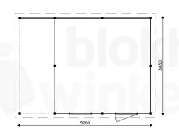 actie blokhut plat dak Oxfordshire Lounge 388x388 - ProWood - PWOLO388388 - 388x388