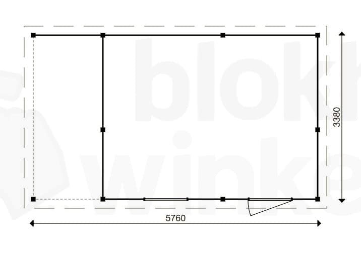 actie blokhut plat dak Oxfordshire Lounge 438x338 - ProWood - PWOLO438338 - 438x338 actie blokhut plat dak Oxfordshire Lounge 438x338 - ProWood - PWOLO438338 - 438x338