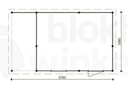 actie blokhut plat dak Oxfordshire Lounge 438x338 - ProWood - PWOLO438338 - 438x338