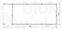 actie blokhut plat dak Oxfordshire Lounge 726x338 geïmpregneerd - ProWood - PWOPO726338-DI - 726x338