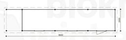 actie blokhut plat dak Oxfordshire Lounge 826x200 - ProWood - PWOLO826200 - 826x200