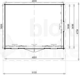 Plattegrond blokhut Padova