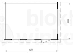 Plattegrond blokhut Sassari geïmpregneerd