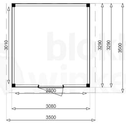 vrijstaand zelfbouw tuinhuis van douglas Douglas Tuinhuis Sydney 350x350 - Outback - OBSY350350 - 350x350