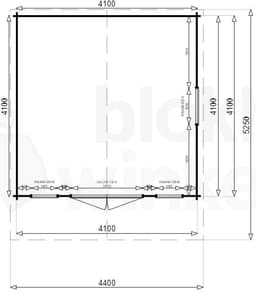 Plattegrond blokhut Turijn geïmpregneerd