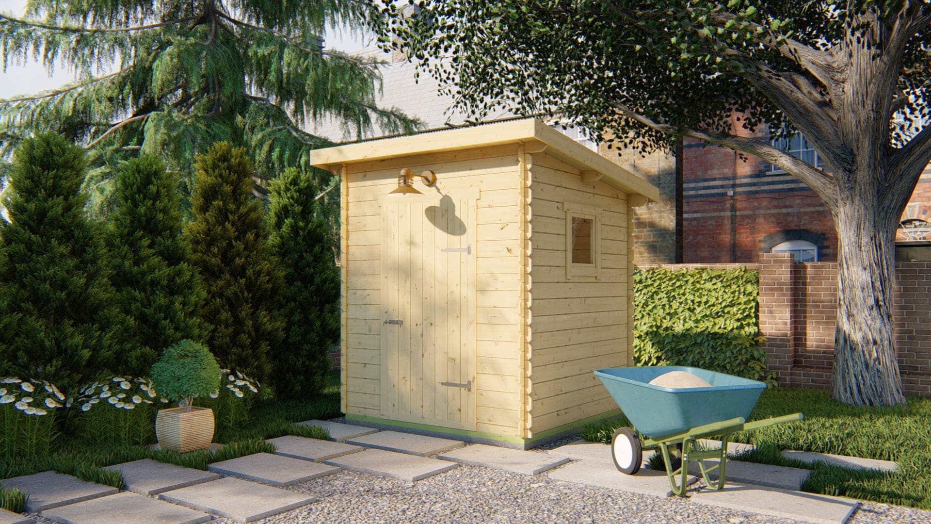 Blokhut Eigo geïmpregneerd | Inclusief fundamentbalken, easyroofing, startset en bezorging!