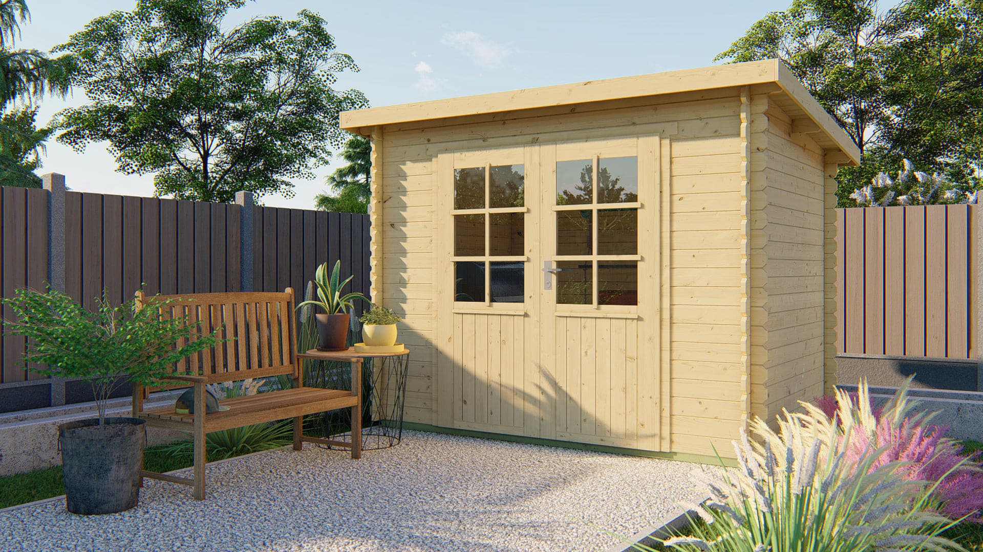Blokhut Kris | Inclusief fundamentbalken, easyroofing, startset en bezorging!