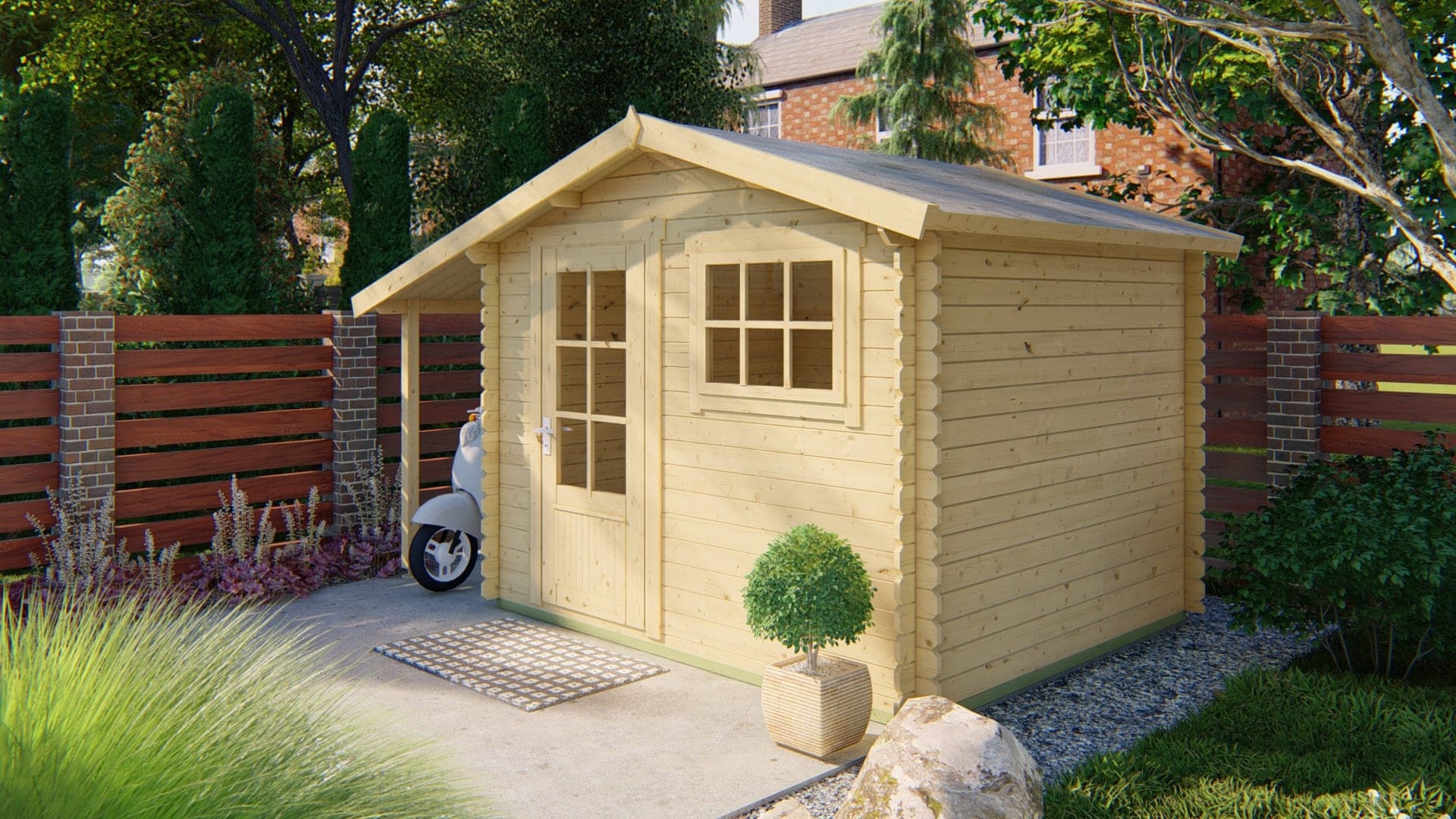 Blokhut Lars | Inclusief fundamentbalken, shingles, startset en bezorging!