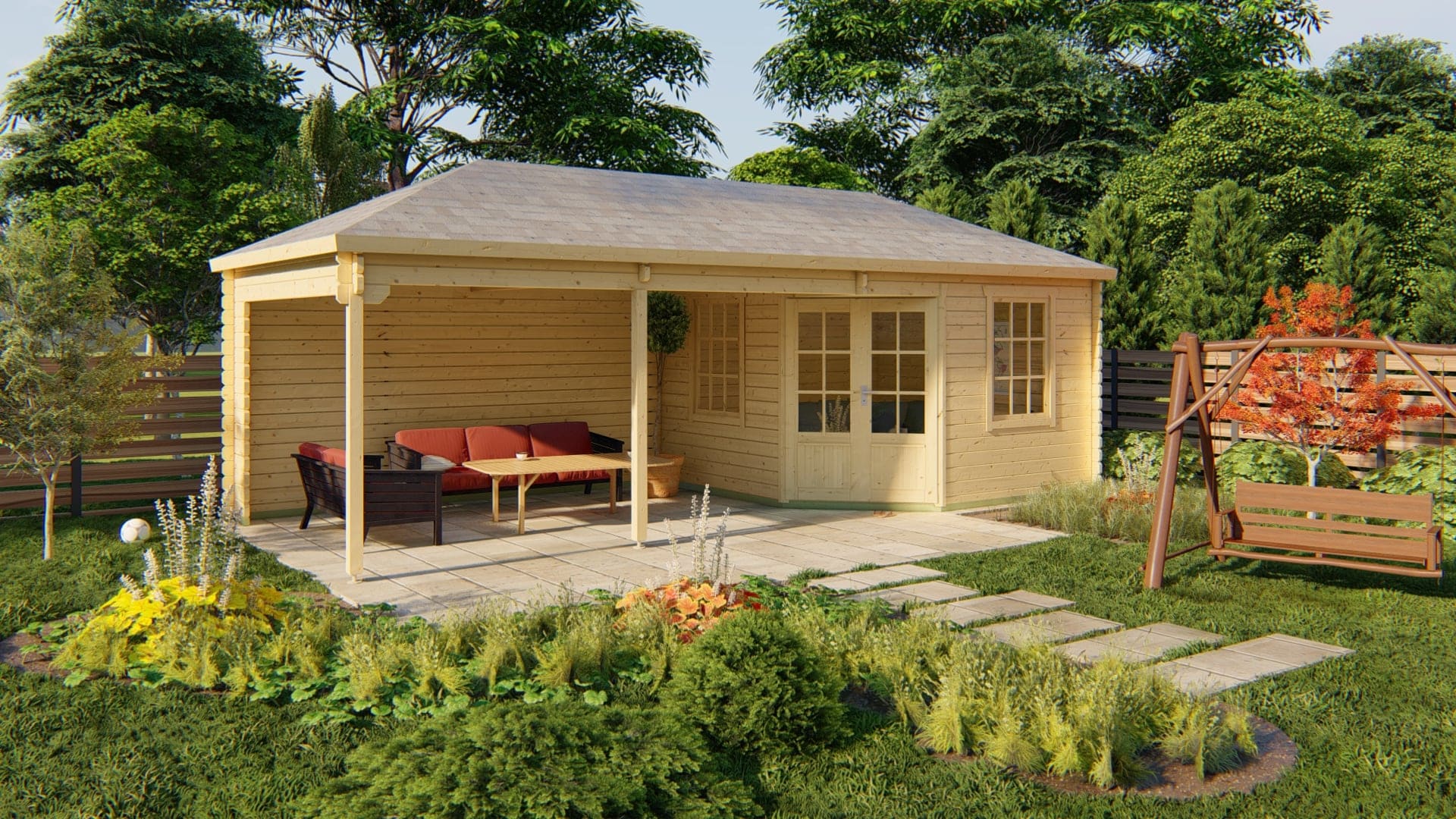 Blokhut Paiva | Inclusief fundamentbalken, shingles, startset en bezorging!