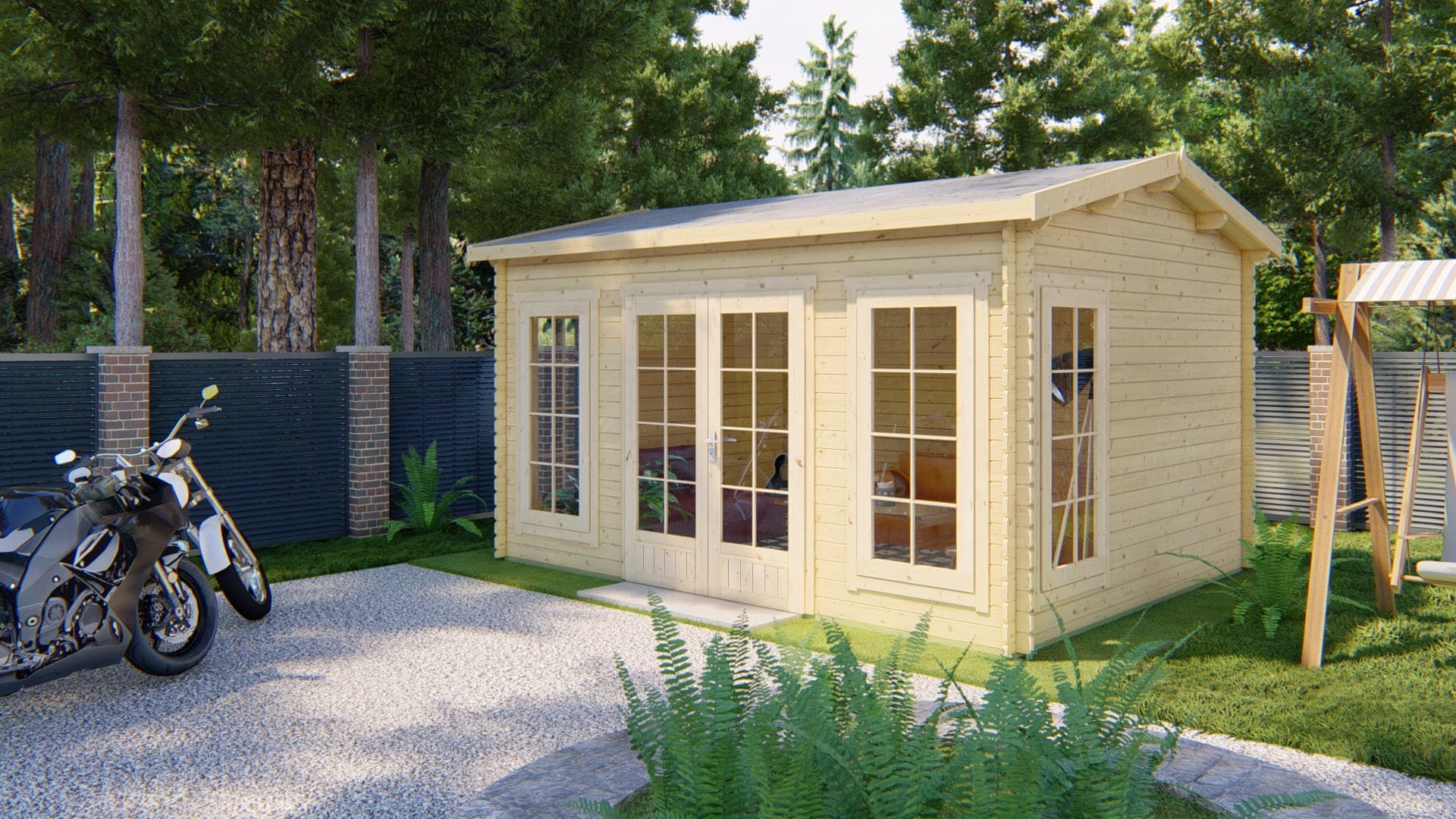 Blokhut Arne | Inclusief fundamentbalken, shingles, startset en bezorging!