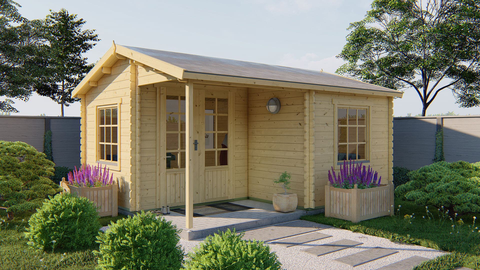 Blokhut Johan geïmpregneerd | Inclusief fundamentbalken, shingles, startset en bezorging!