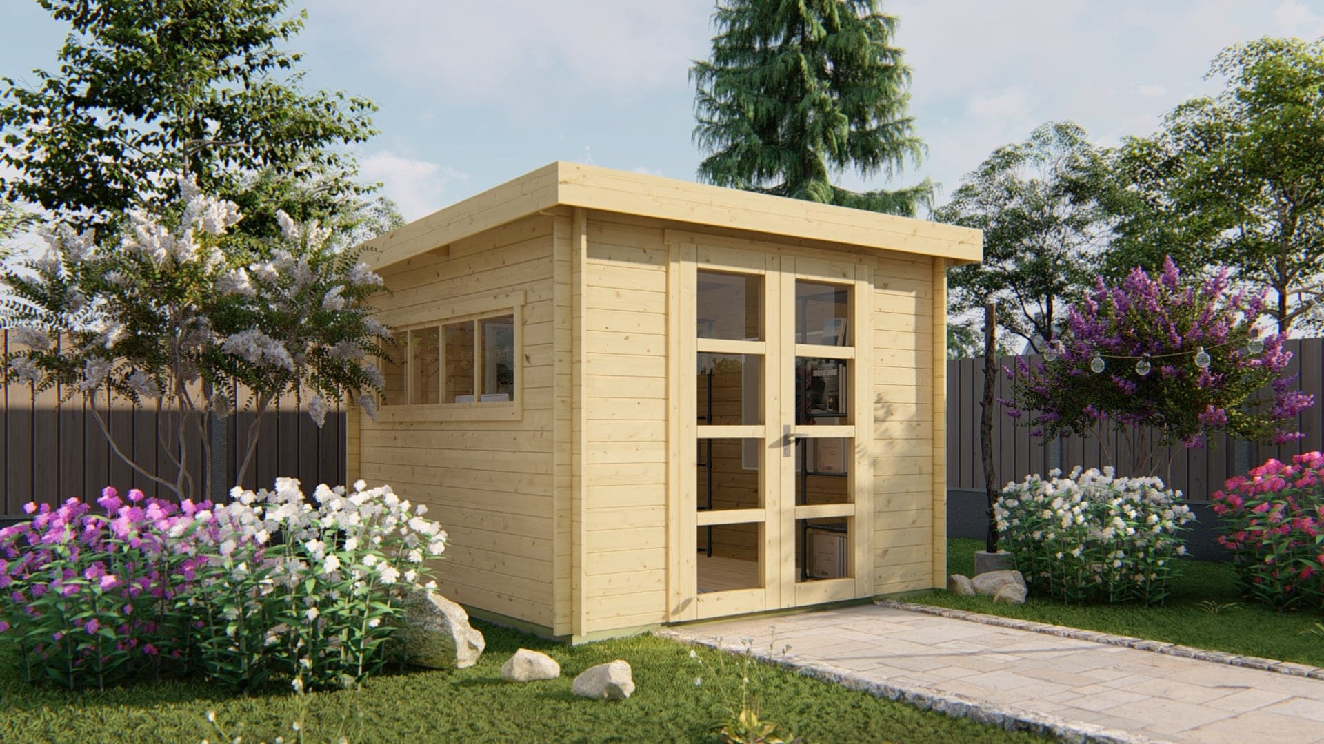 Blokhut Bodine | Inclusief fundamentbalken, easyroofing, startset en bezorging!