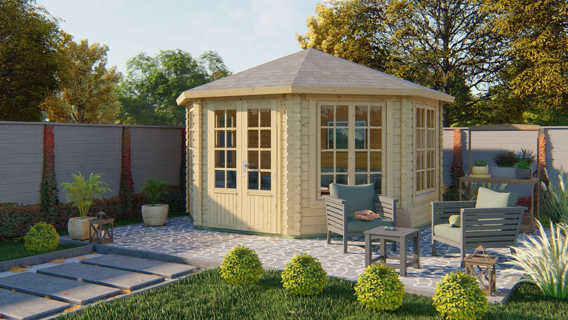 Blokhut Lynn | Inclusief fundamentbalken, shingles, startset en bezorging!