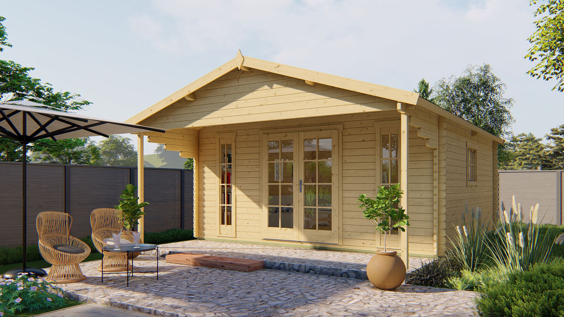 Blokhut Emiel | Inclusief fundamentbalken, shingles, startset en bezorging!