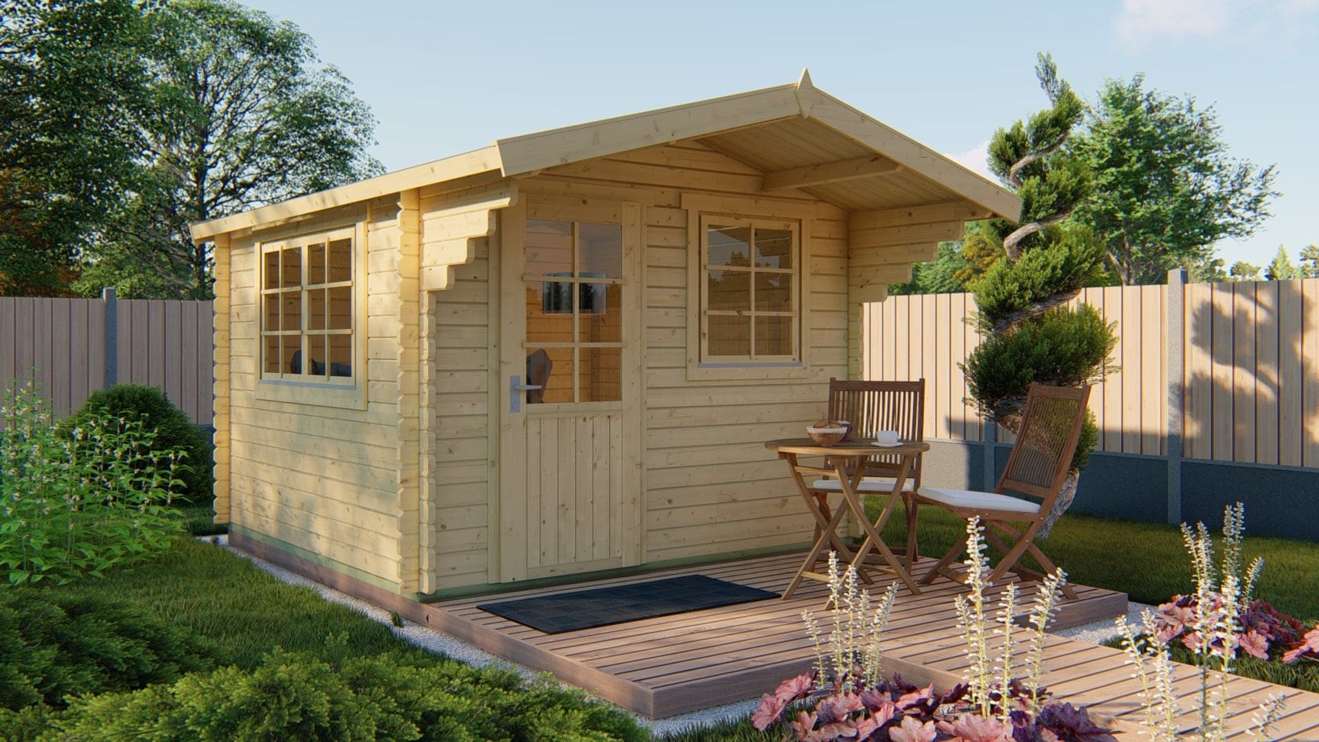 Blokhut Riho | Inclusief fundamentbalken, shingles, startset en bezorging!